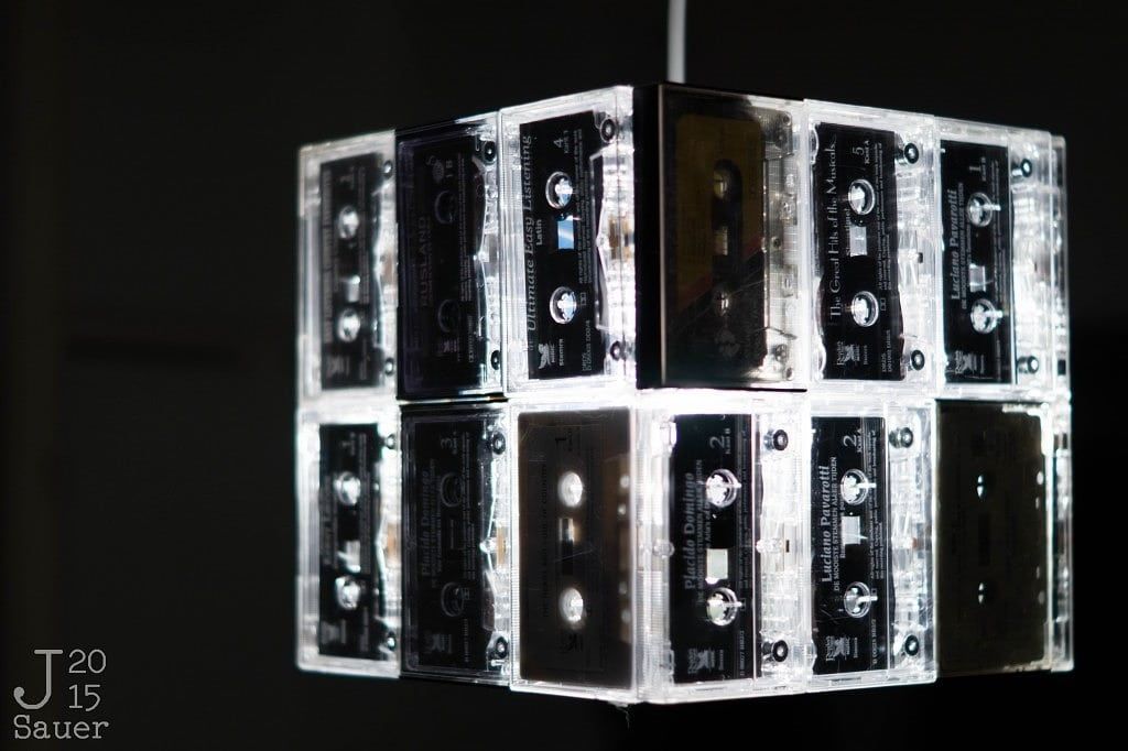 Retro cassettes lampshade