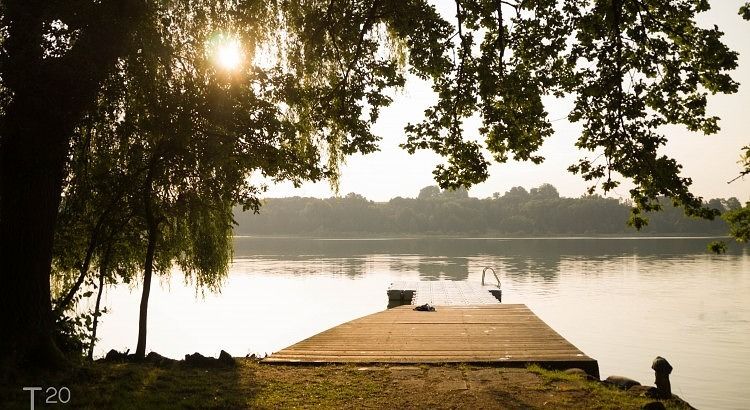 Lake in golden hour