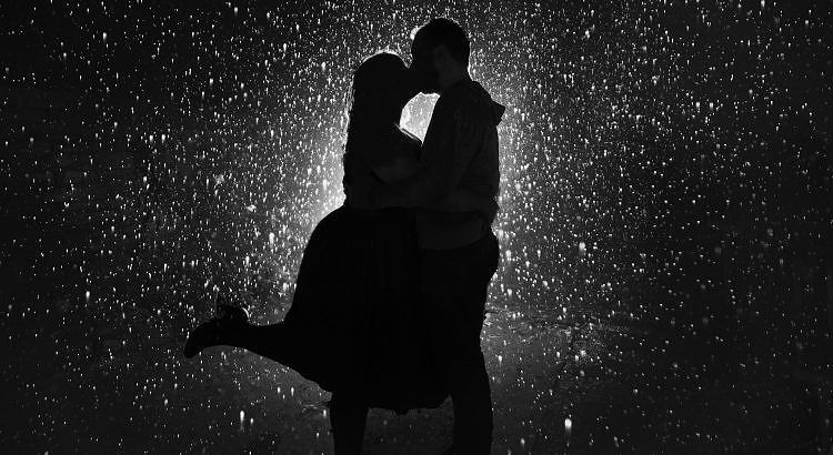 Couple in the rain