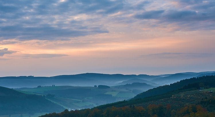 Zonsopkomst Wasserfall Duitsland
