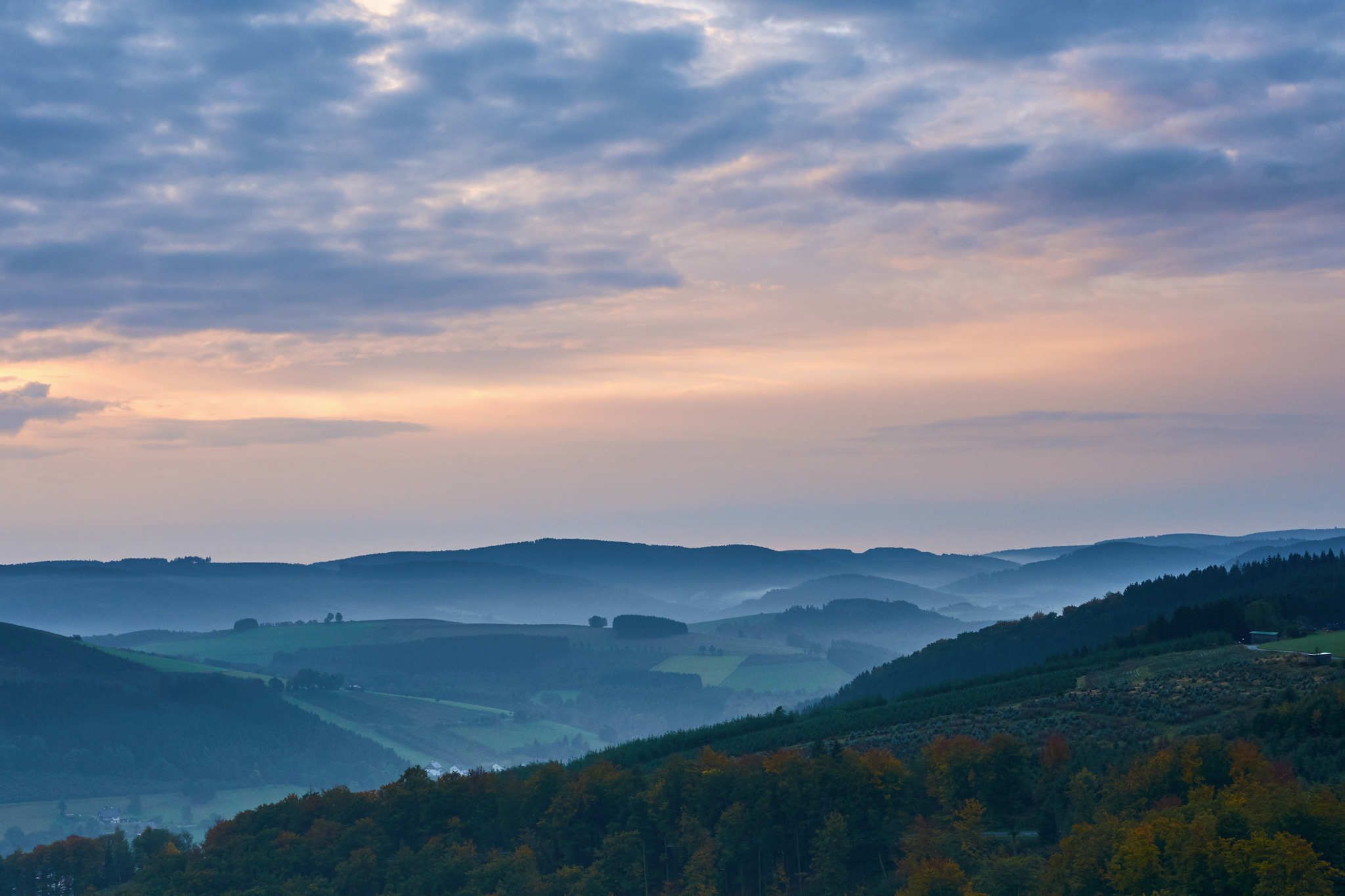 Zonsopkomst Wasserfall Duitsland